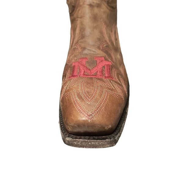 Men’s Montana Grizzly Gameday‎ Cowboy Boots, NWT Size 12D Embroidered - Picture 3 of 13